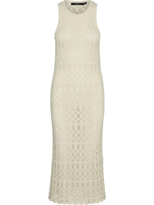 Vero Moda Gebreide jurk VMFABIENNE Lange jurk grijs