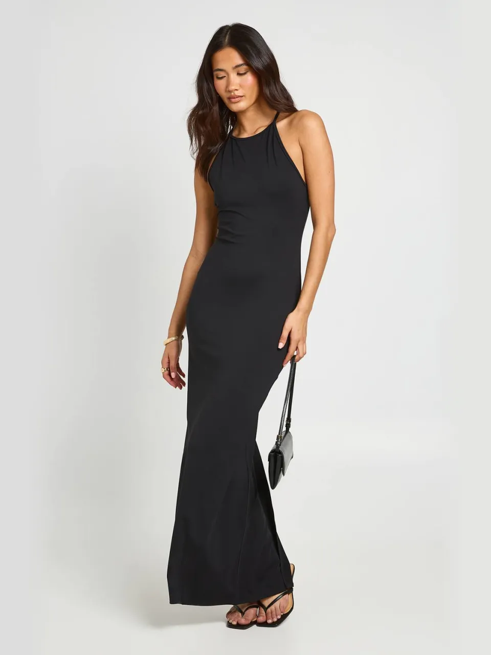 boohoo Dames Superzachte Maxi Jurk Met Racerback zwart, foto 3