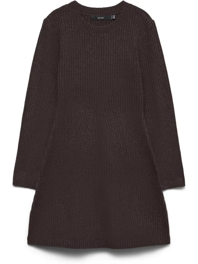 Vero Moda Josanna gebreide jurk chocoladebruin, foto 3