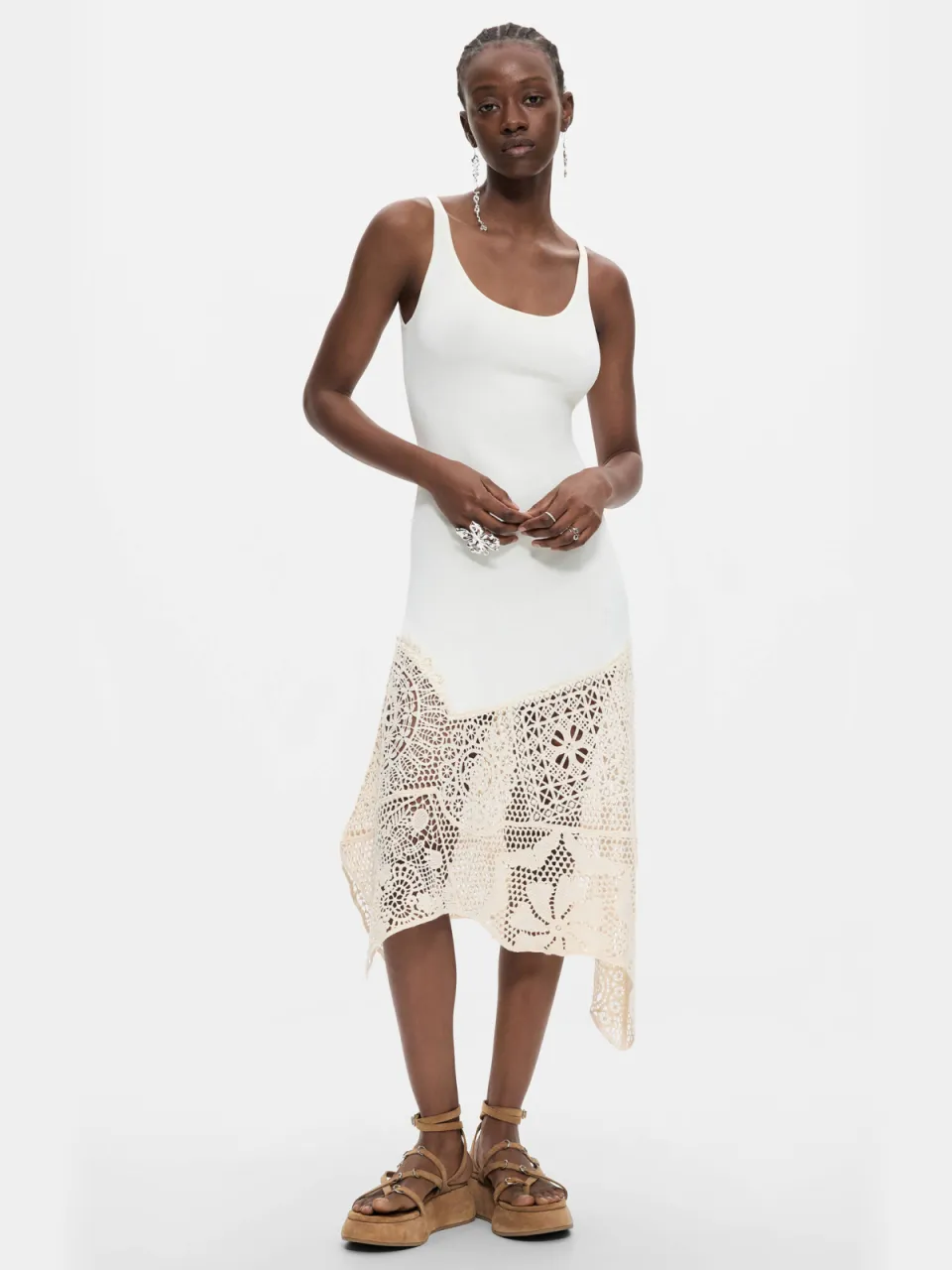 Desigual midi zomerjurk - ecru, foto 4