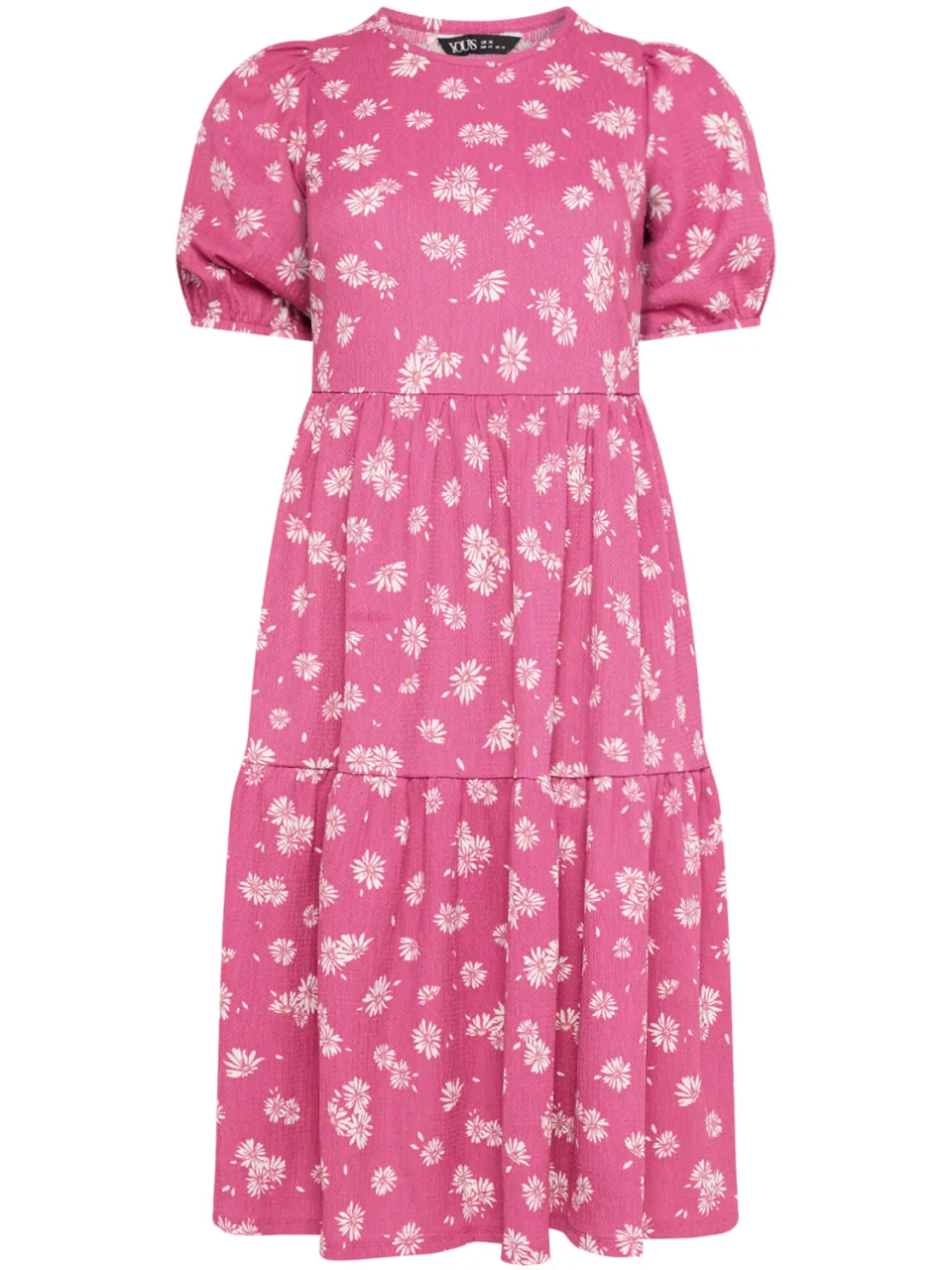 Yours Roze Gelaagde Jurk Met Madeliefjes-64, foto 3