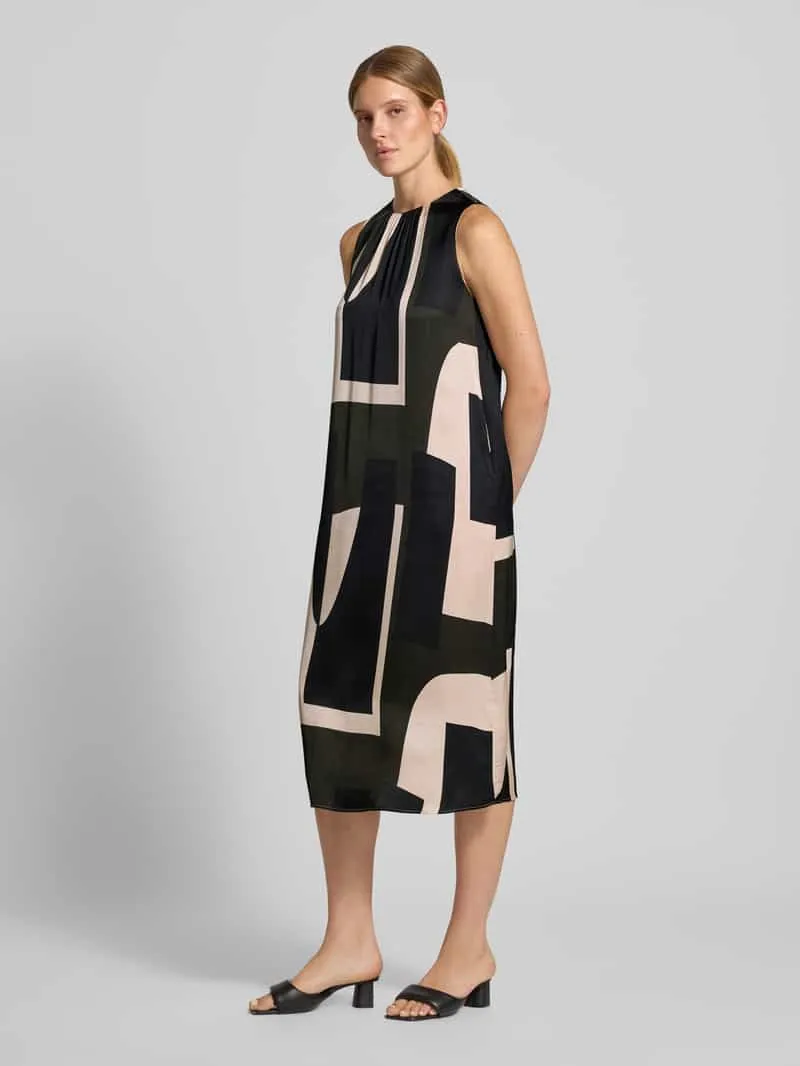 someday. Midi-jurk van pure viscose model 'Quileena' marineblauw, foto 2