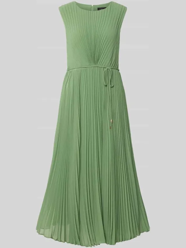 s.Oliver regular fit jurk met plissés groen, foto 2