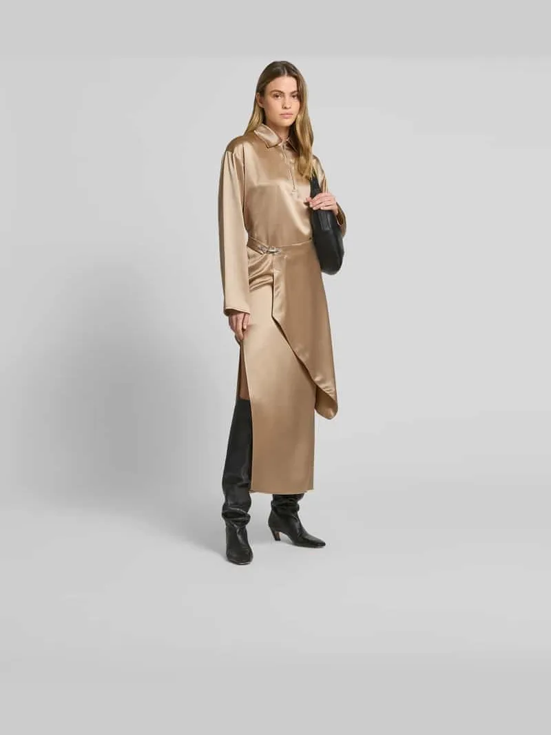 Nanushka Maxi-jurk in wikkellook zand, foto 3