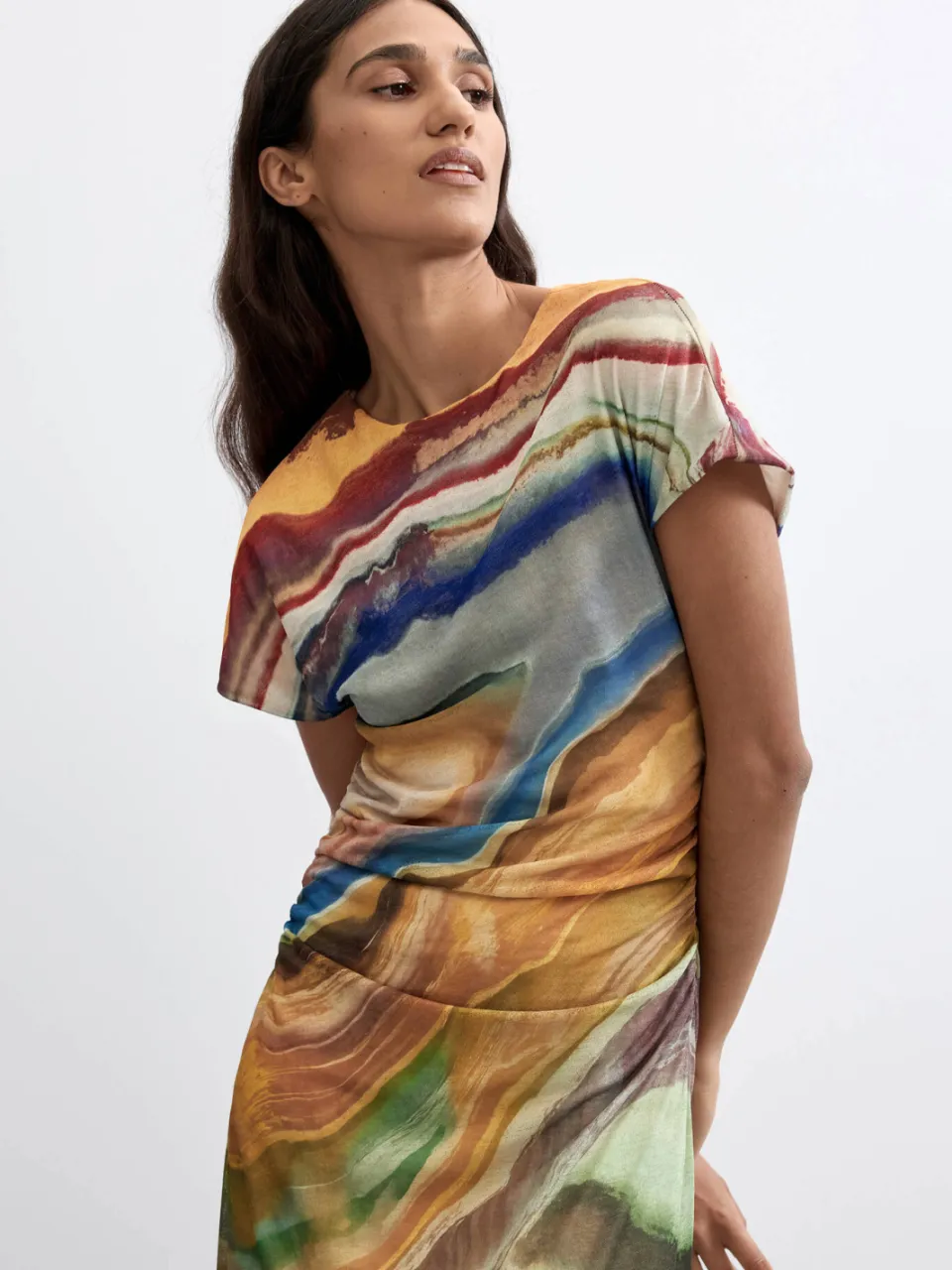 Desigual midi zomerjurk met print - meerkleurig multi, foto 6