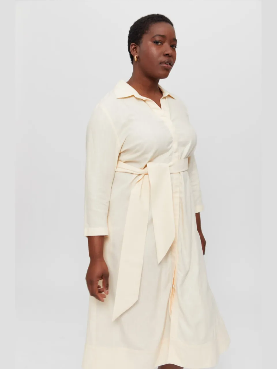AYANI dames vegan Blousejurk Mariam Crème, foto 2