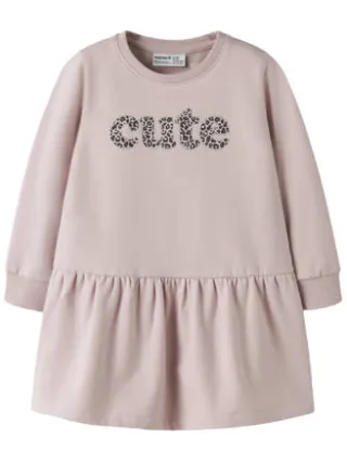 NAME IT MINI midi sweatjurk lichtroze
