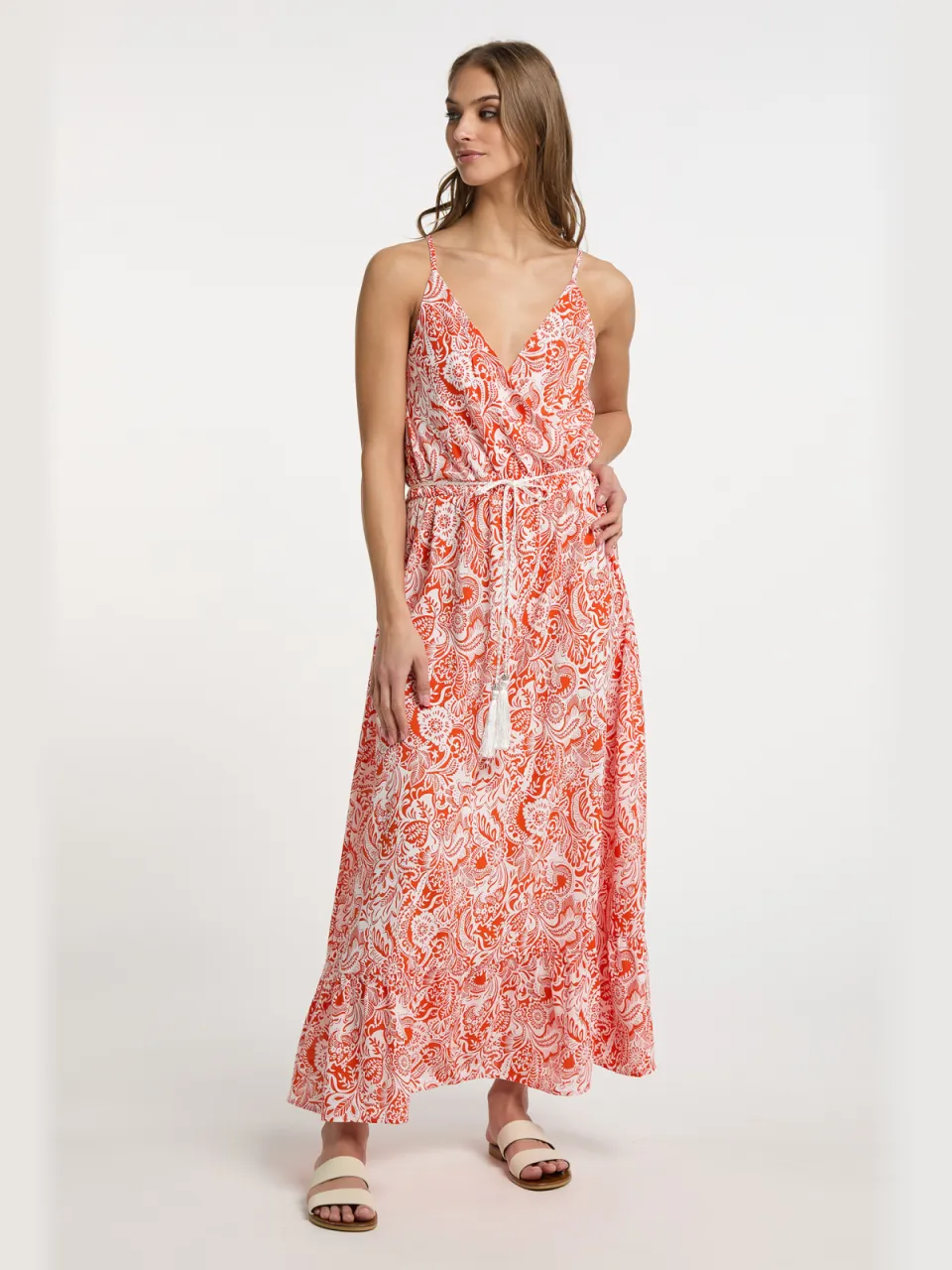 IZIA Jurk Dames rood wit Wit/Rood