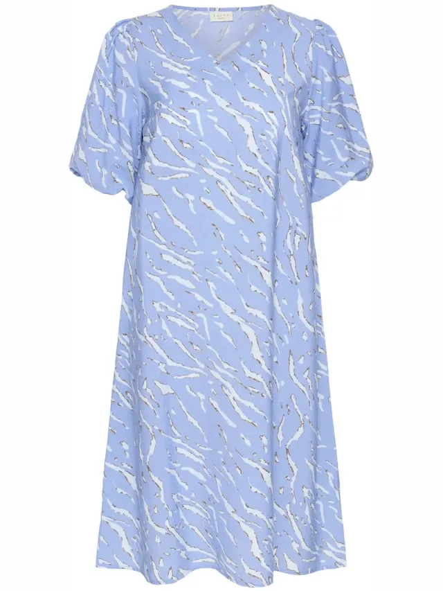 Kaffe Curve Damesjurk KAFFE Curve Hannia vista blue w. nantucket aop