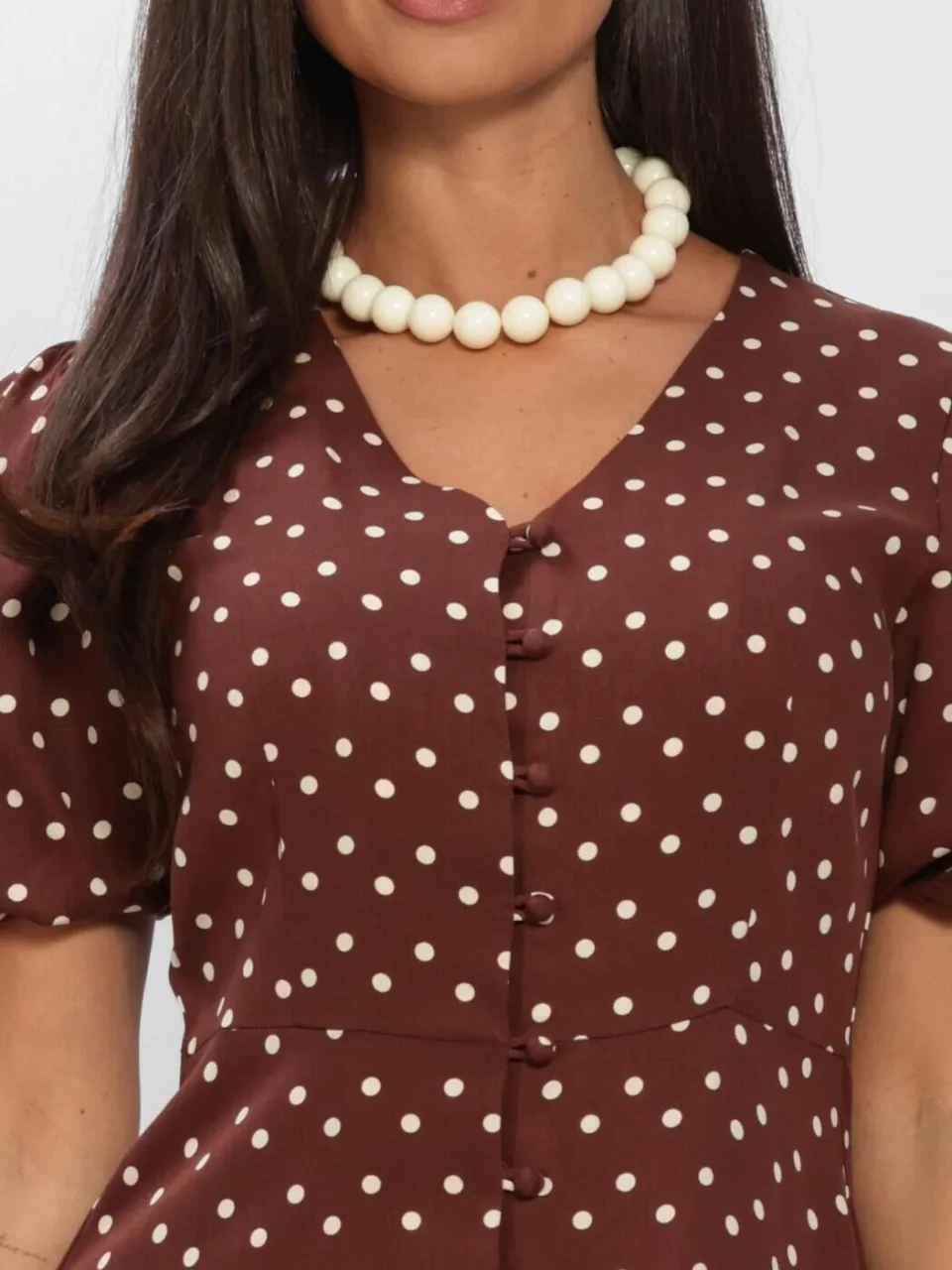 Ydence Dames Jurken Dress Amaya - Bruin, foto 4