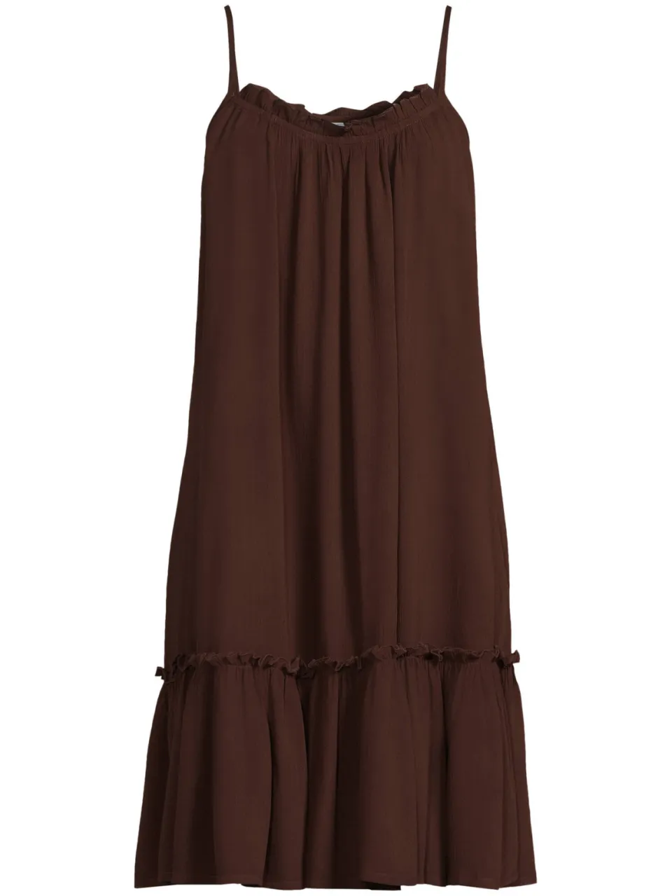 BEACHWAVE crinkle strandjurk donkerbruin, foto 2