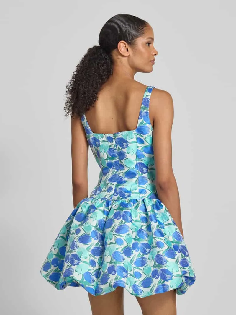 Adrianna Papell Cocktailjurk met vierkante hals blauw, foto 3