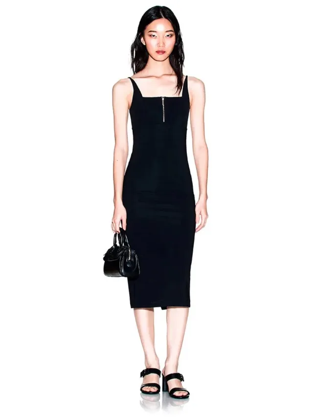 Armani Exchange Xw002056_af21295 Mouwloze Jurk Zwart XS Vrouw Black