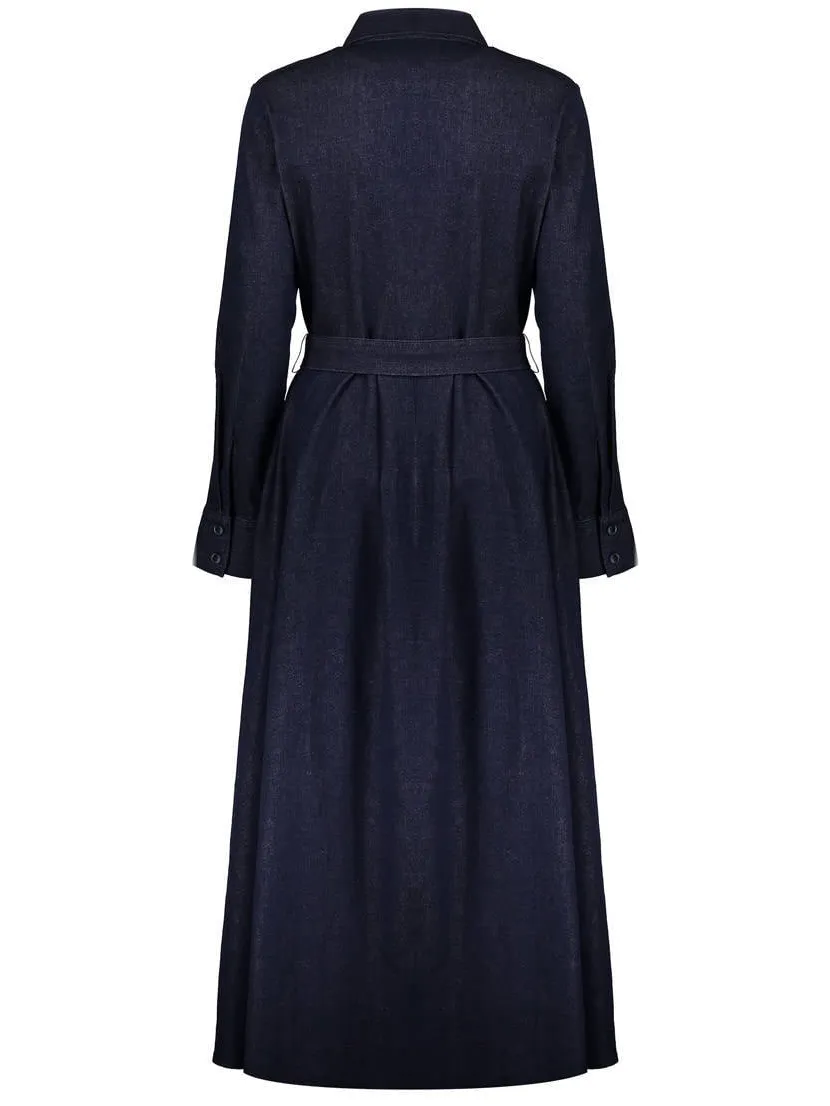 Geisha maxi spijkerjurk dark blue, foto 4
