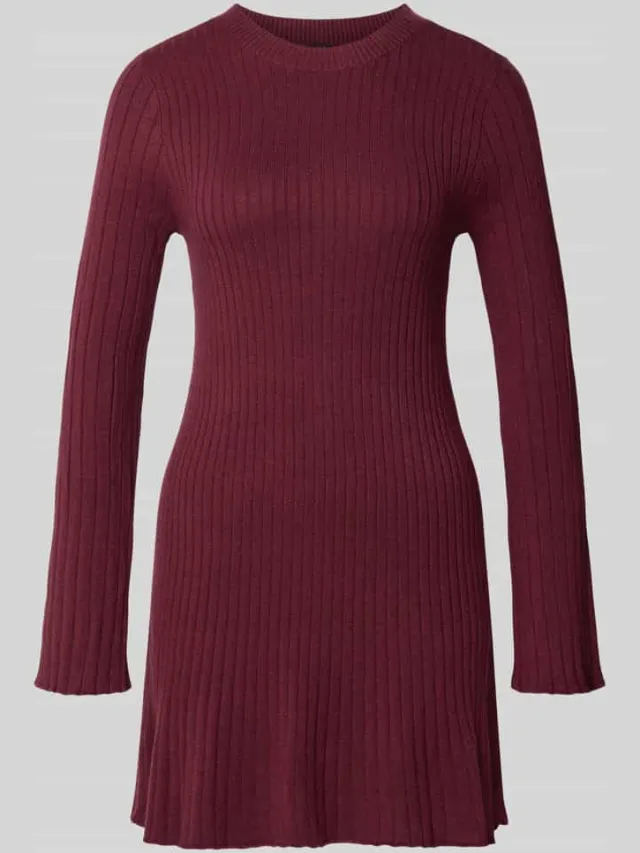Only Nauwsluitende vrijetijdsjurk van viscosemix model 'MICHELLA' bordeaux, foto 2