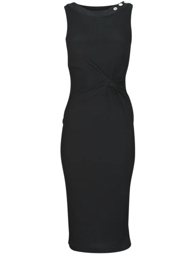 Guess Lange Jurk Guess SL ERNESTINE KNOT DRESS Zwart