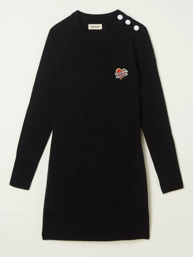 Zadig & Voltaire Zadig&Voltaire Kids Trui-jurk - Zwart