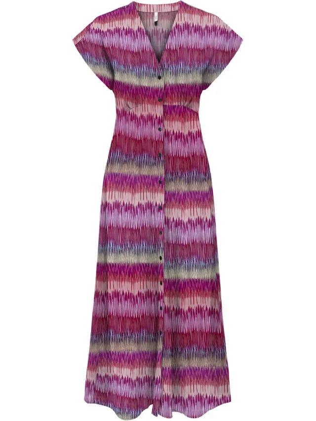 Only ONLNOVA LIFE VIS MOLLIE LONG DRESS WVN - Dames - Maxi jurken phlox pink;479 power zigzag