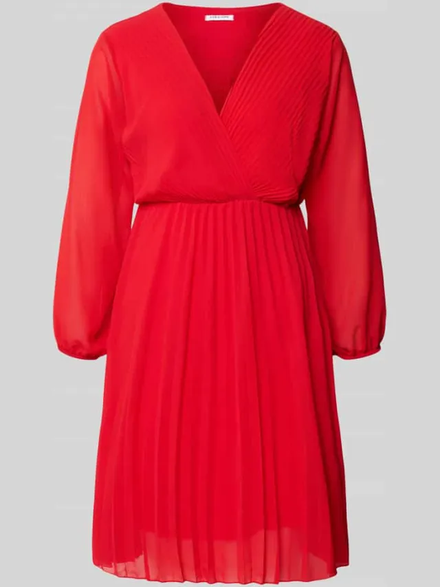Zabaione Vrijetijdsjurk met v-hals model 'Im44sa' rood, foto 2