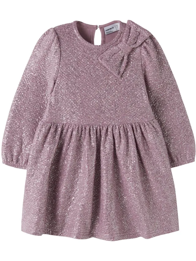 NAME IT Jurk Glitter Mauve Shadows1