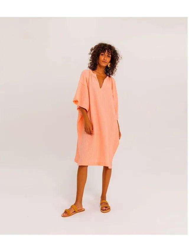 Sacrécoeur Jurk Sacrécoeur Mathy Dress Orange Oranje
