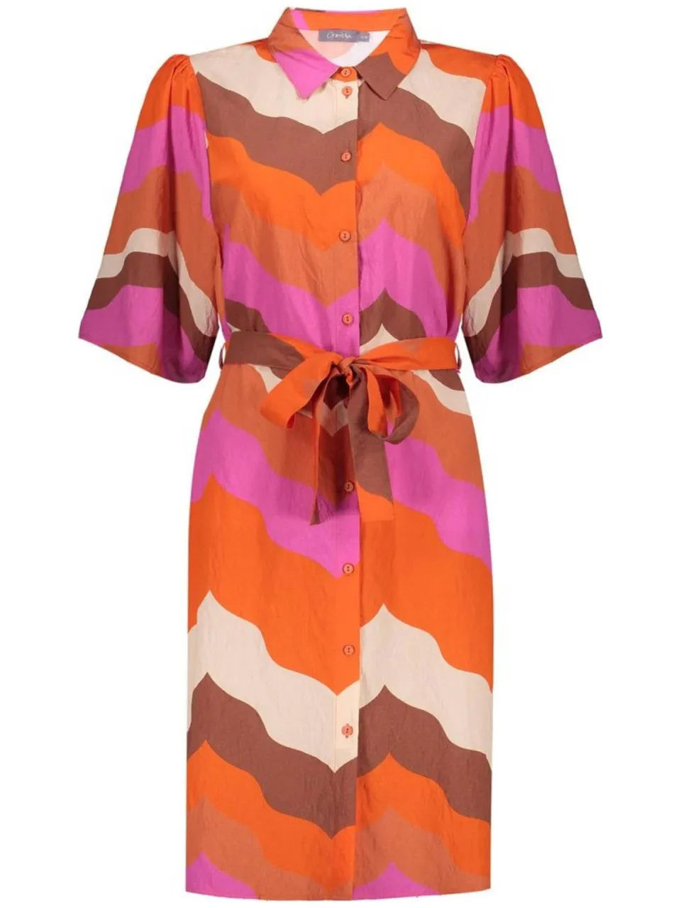 Geisha blousejurk oranje, foto 2