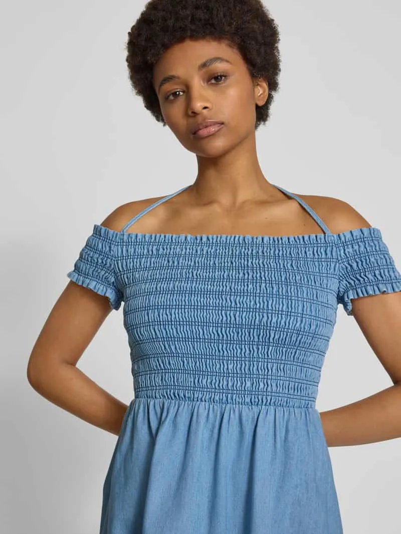 Tommy Jeans Getailleerde mini-jurk van puur katoen jeansblauw, foto 4