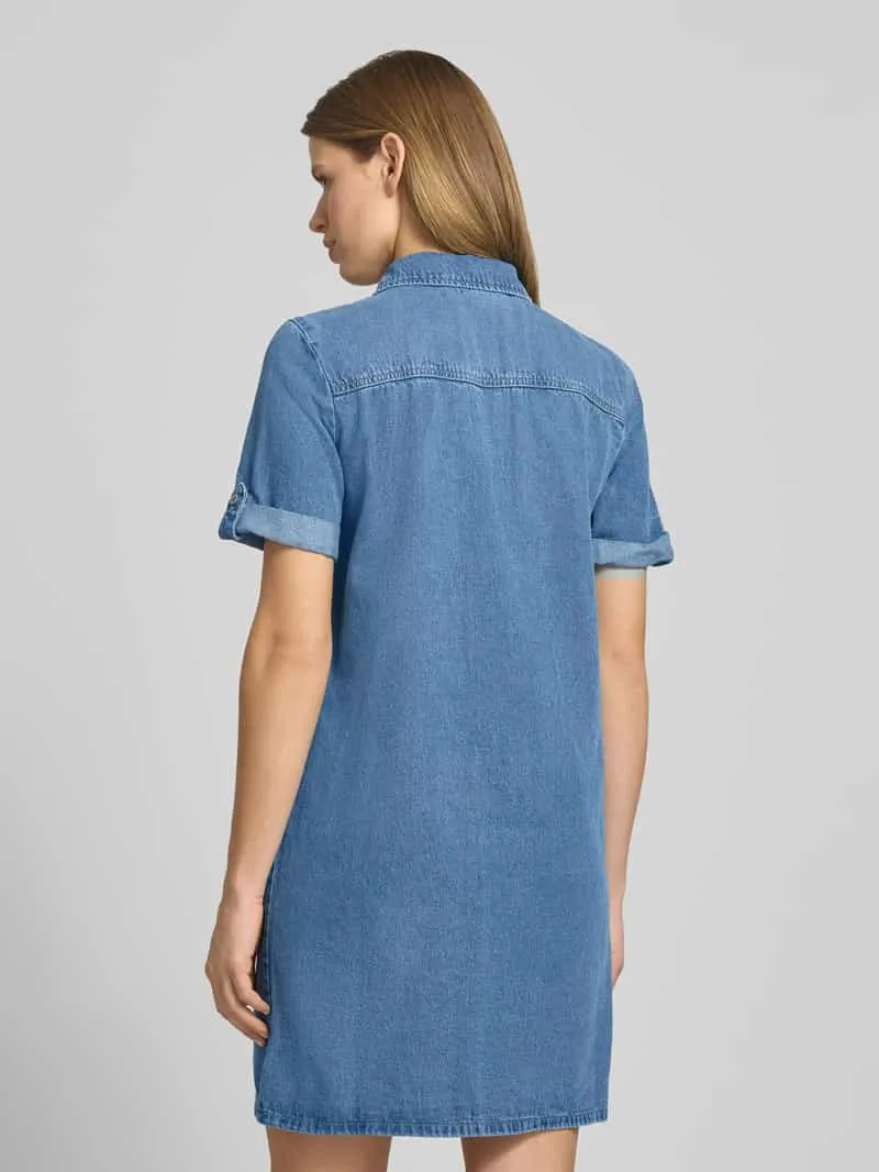 Only Nauwsluitende spijkerjurk van Mix van katoen en viscose Model 'LISA' jeansblauw, foto 3