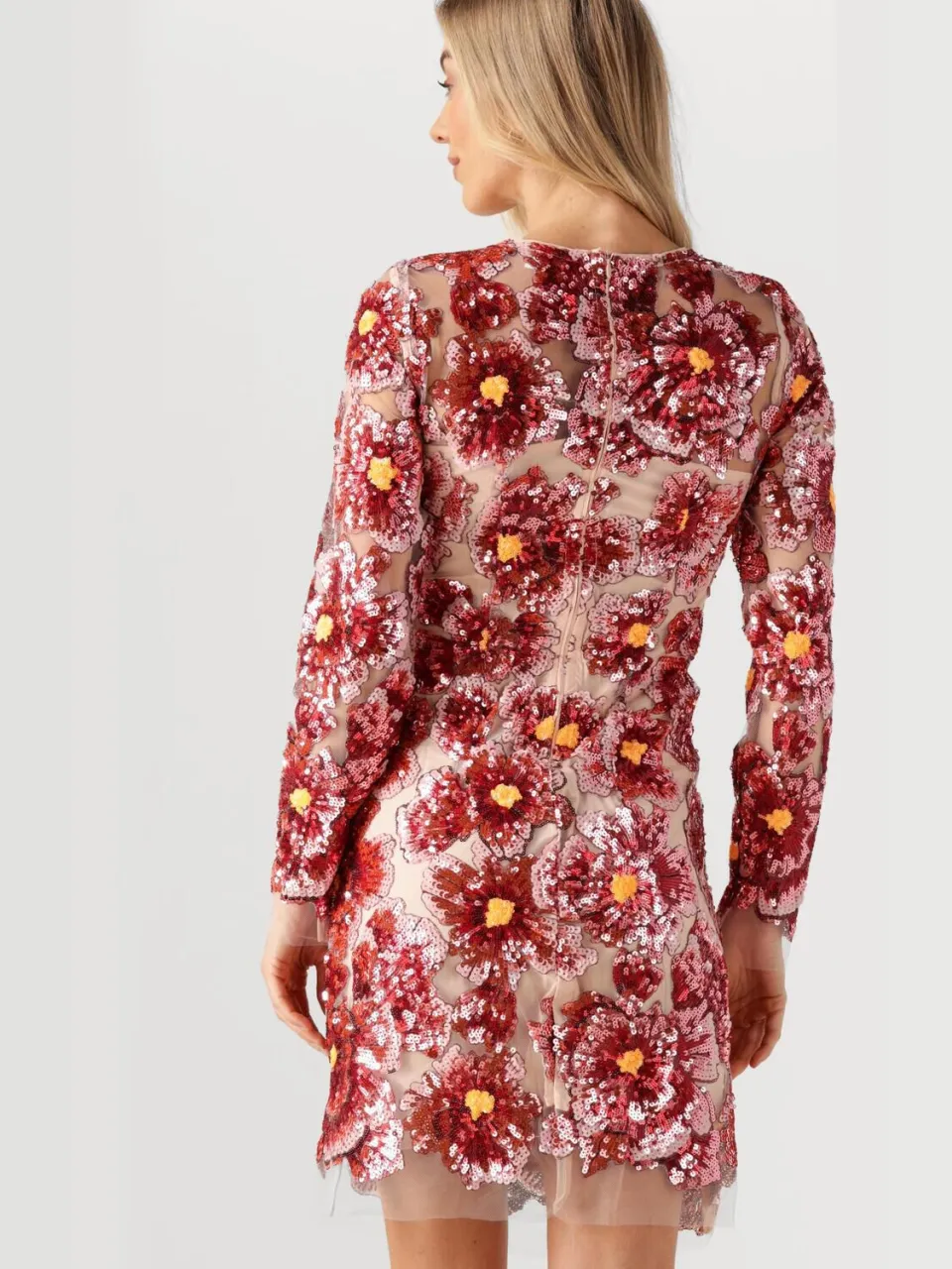 Y.A.S. YAS Dames Jurken Yasflomilla Ls Sequin Dress - Multi, foto 3