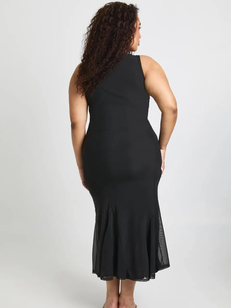 boohoo Dames Plus Kanten Slip Jurk zwart, foto 2