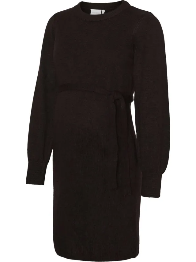 Mamalicious MLNEWANNE L/S ABK KNIT DRESS A. NOOS - Dames - Mini jurken Winetasting