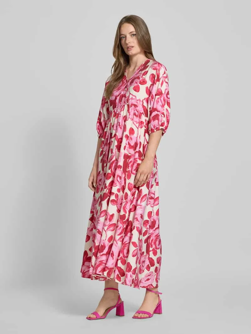 MSCH Copenhagen Maxi-jurk met V-hals, model 'Edrina' felroze, foto 4