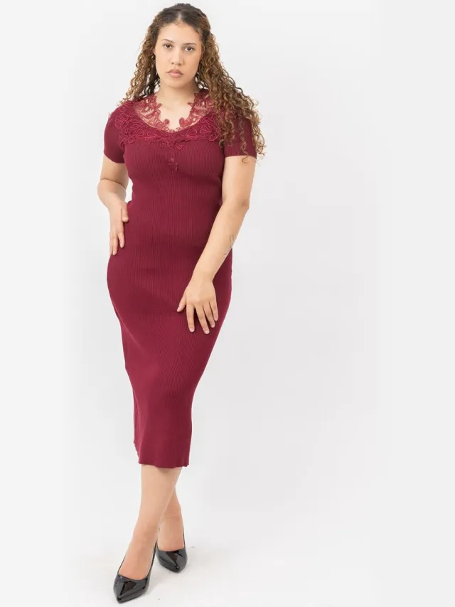 Elara Maxikleid Wein