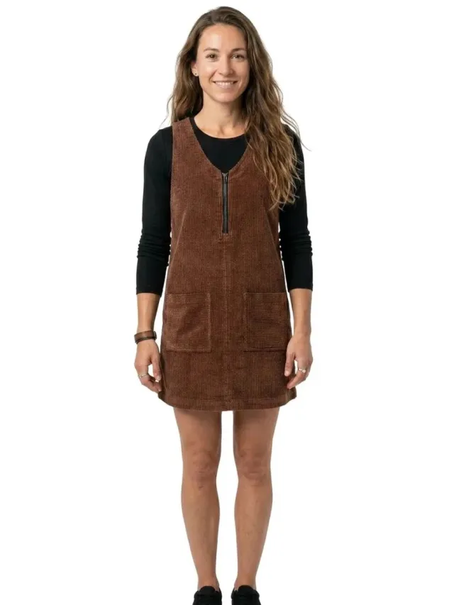 Roxy Wild Tide Mini Mouwloze Jurk Bruin M Vrouw Chestnut