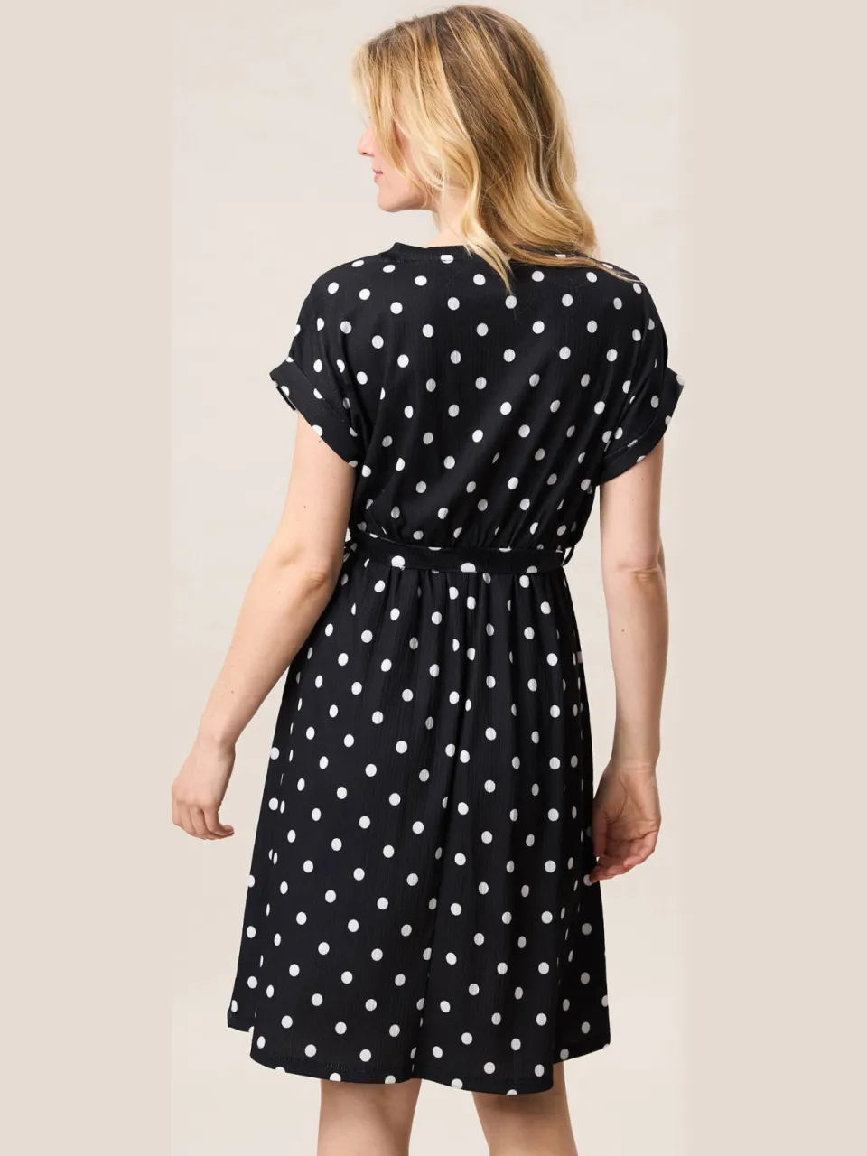 Miss Etam zomerjurk met stippen zwart, foto 4