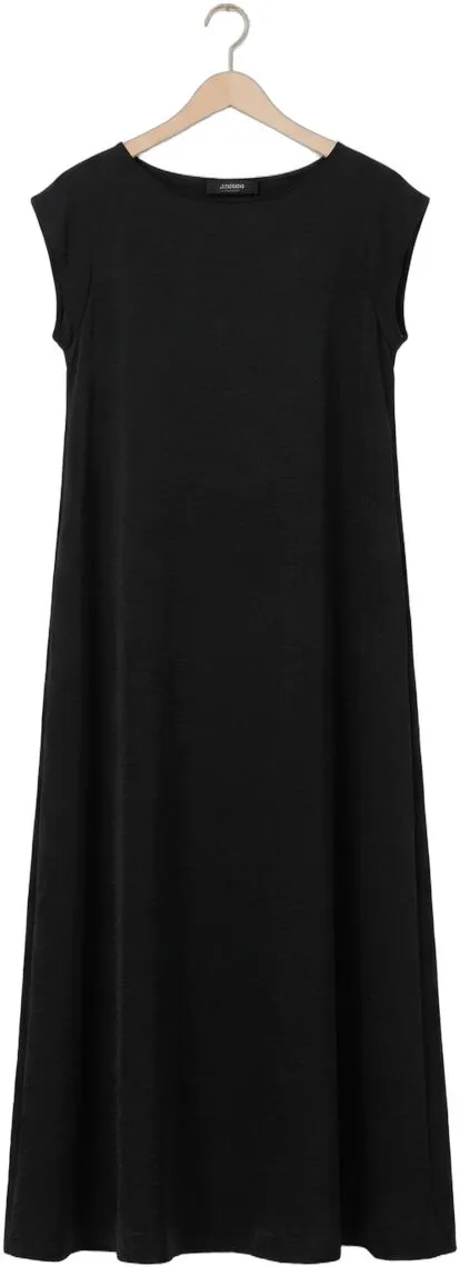 JANSEN Amsterdam Dames Jurken Otis Jurk Cb 598 Colorblock Cap Sleeve Wide Neckline Long - Zwart, foto 2