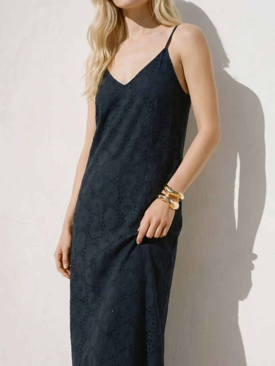 Vero Moda midi jurk marineblauw, foto 3