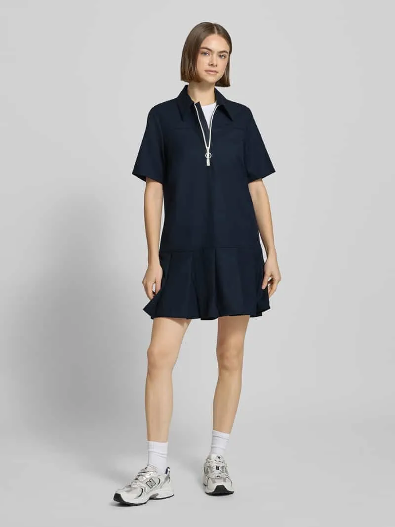 Marc O'Polo Nauwsluitende polojurk Met viscose Marineblauw
