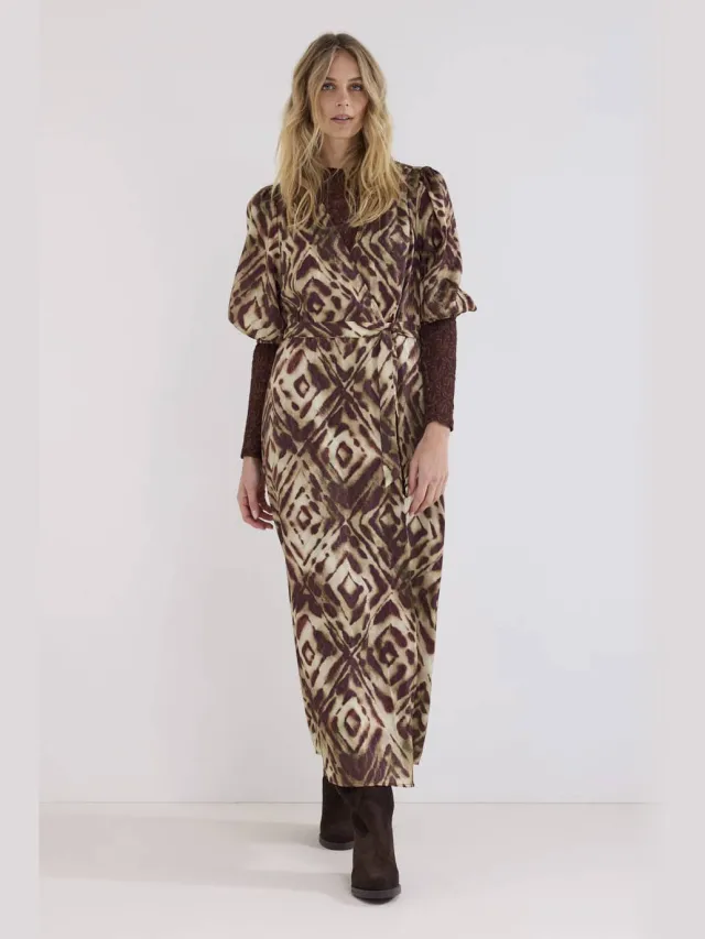 Tramontana wikkeljurk met print bruin