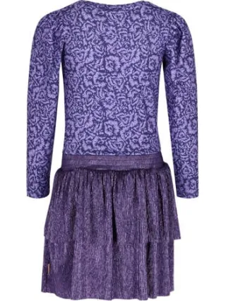 B.Nosy gebloemde midi jurk met Candy Flower print paars lila, foto 3
