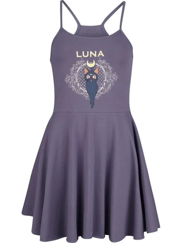 Sailor Moon Luna Dames Mini-jurk - paars