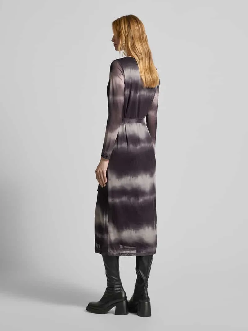Vila Midi-jurk met strikceintuur, model 'VOLETTIS MAI' zwart, foto 2