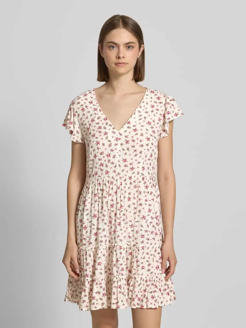 Only Getailleerde vrijetijdsjurk van pure viscose model 'CLAUDETTE' offwhite, foto 4