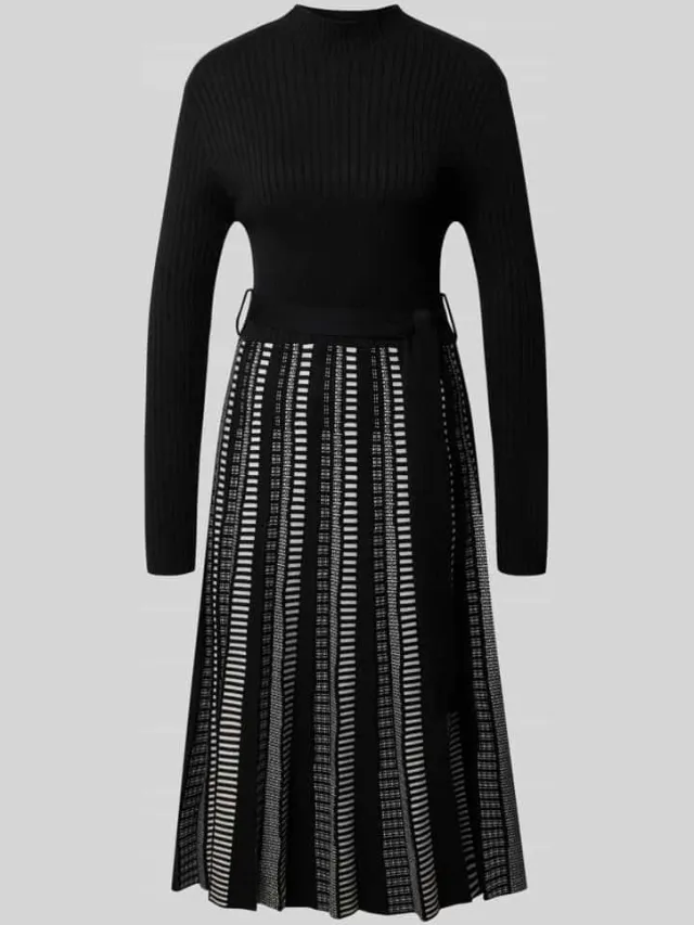Apricot Midi-jurk van viscosemix zwart, foto 2