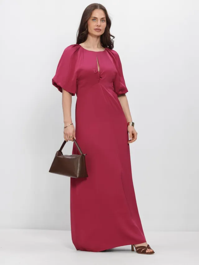 SELECTED WOMEN Dames Jurken Slflaurina Regular 2/4 Ankle Dress - Bordeaux